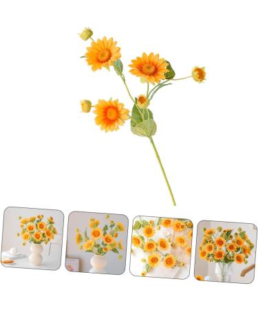 HOMSFOU Simulated Sunflower Faux Sunflower Arrangement Artificial Sunflower Flowers Sunflower Bouquet Picks Home Decor Sunflower Bouquet Decors Fake Bouquet Single Flower Silk Flower - Buy Online on GoSupps.com