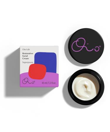 OIO Superpause Restorative Facial Cream Replenishing & Redensifying Moisturizer with Peptides Antioxidants & Ceramides Ultra-Hydrating Cream for Smooth Supple Skin Fragrance-Free 50ml