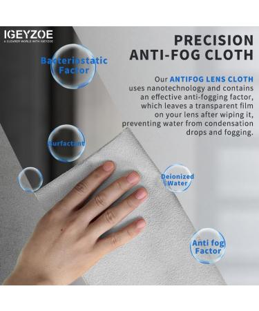 3 Pack Anti-Fog Microfiber Cloth for Eyeglasses & Screens - Reusable Lens Wipes for Glasses Masks & Goggles | Perfect for Clear Vision - Buy Online on GoSupps.com