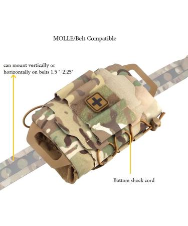 Tactical Military MOLLE First Aid Bag - Survival Two Piece Med Roll Carrier with Hypalon Handle - Buy Online on GoSupps.com