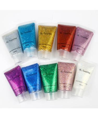GL-Turelifes 30ml Pink Sequins Chunky Glitter Liquid Eyeshadow & Body Gel - Festival Makeup for Face, Hair, and Nails - Long Lasting & Easy to Remove - Buy Online on GoSupps.com