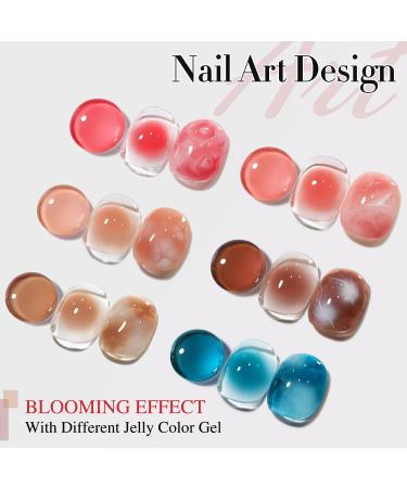 Double Rhythm Blooming Gel 15ml - Clear Soak Off Nail Polish for DIY Nail Art | Blooming Effect & Easy Application - Buy Online on GoSupps.com