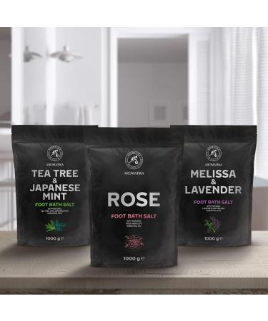 Sel de Bain pour Pieds aux Huiles de Lavande et M lisse -Th la Menthe Poivr e - Rose 3x1000g - Bain pour Pieds au Sel de Mer Naturel - Trempage pour Pieds - P diluve Bain de Pieds - Aromath rapie - Buy Online on GoSupps.com