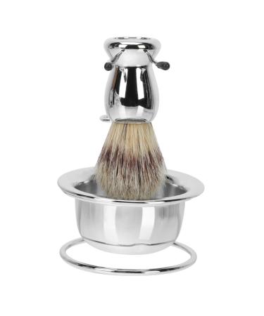 Frcolor 1 set Bart Brushes Razor Brot brush holder Razor Shell made of stainless steel shaver holder man Snack bowl neck brush Rustproof steel luxury travel foam shell