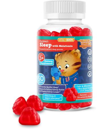 Melatonin Sleep Gummies Bundle Family Pack - Kids & Adults | Daniel Tiger & Strawberry Sunset Cr me Flavors | Non-Habit Forming Natural Sleep Aid | Vegan Gluten-Free - Buy Online on GoSupps.com