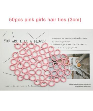 Soft Cotton Hair Ties for Baby Girls - 150PCS Black White Pink Hair Bands - Buy Online on GoSupps.com