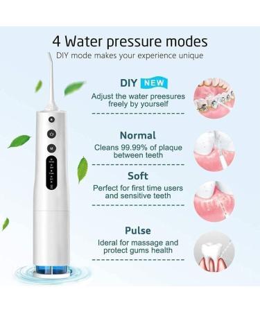 GeRRiT Cordless Water Flosser - IPX7 Waterproof Dental Oral Irrigator with 4 Modes & Detachable Tank | White & Black Colors for Home & Travel - Buy Online on GoSupps.com