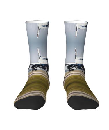 ZISHAK Versatile sports and leisure socks for your daily needs and activities airplane in flight one size