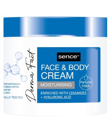 Sence Derma Fact Cr me pour le visage et le corps sans parfum cr me hydratante l'acide hyaluronique soin corporel pour homme et femme (1 x 300 ml)