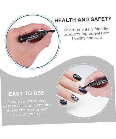 Housoutil 1pc Diy Nail Polish Pen Nail Gel Polish Nail Art Diy Tool Manicure Tool Manicure Drawing Pen T Tool Unique Manicure Pen Manicure Painting Pen Nail Drawing Tool Paint Pen Liquid 3d 12X1.2cm Green - Buy Online on GoSupps.com