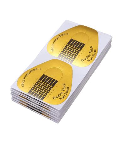 KINGMAS 100 Pcs Nail Art Form Guide Stickers - Horseshoe-Shaped Tips for Acrylic and Gel Nail Extensions - Buy Online on GoSupps.com