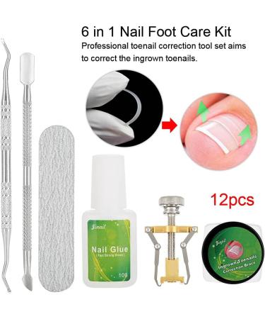 Toenail Tool 6 in 1 Ingrown Toe Nail Fixer Pedicure Toenail Recover Nail Foot Care Kit Ingrown Toenail Corrector for Men Women(24pcs) - Buy Online on GoSupps.com