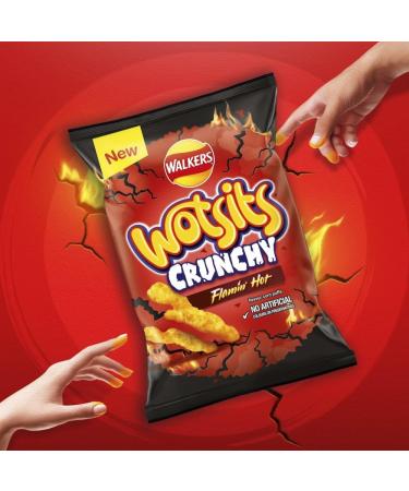 Wotsits Really Crunchy Flamin Hot Crisps 60g - Box of 15 - Buy Online on GoSupps.com
