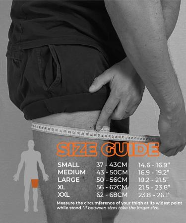 Bearhug Compression Thigh Support - Hamstring & Sciatica Relief - Bamboo Strap for Gym & Running - Size L - Buy Online on GoSupps.com