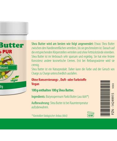 Buy Pharma-Peter 100% Pure Unrefined Shea Butter - 250g | Vegetarian & Natural Skincare - Buy Online on GoSupps.com