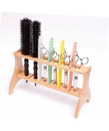 Solid Wood Stand Organizer Hair Stylist Shear Holder Professional Comb Salon Tools Holder Hair Cutting Tool Holder Siccors Scissor Holder Barber Portable Wooden Decorate - Buy Online on GoSupps.com