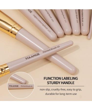 MAANGE 25Pcs Professional Makeup Brush Set with Gift Box - Premium Synthetic Brushes for Foundation, Blush, Eyeliner, and Eyeshadow in Pink - Buy Online on GoSupps.com