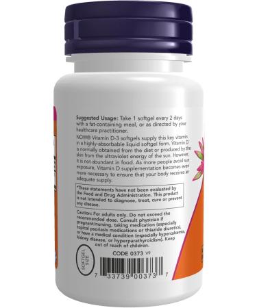 Now Vitamins D-3 5000 IU - 240 SOFTGELS (3 Pack) - Buy Online on GoSupps.com