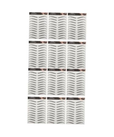 Ipetboom 12 sheets for Eyebrows Tie Brow Temporary Hair-like Supplies Tool Tools Stich Stickers Grooming