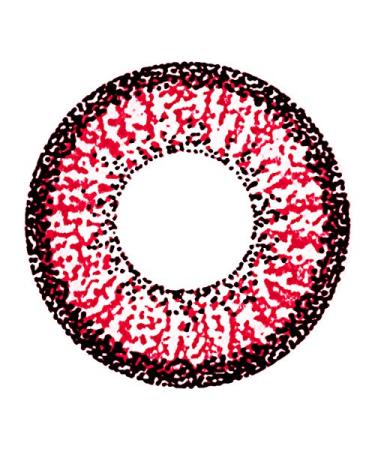 Matlens -Pro trend colored contact lenses with strength red red nine color big eyes wan -a48 2 lenses -4.50 dpt.and free 1 contact lens container 1 care product 50ml -4.5 diopters 8.7 millimeters 15.00 millimeters 2.0