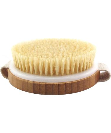Buy Natural Bamboo Body Brush Shower Back Scrubber - Exfoliating Dry Brush for Lymphatic Health & Blood Circulation | International Shipping - Buy Online on GoSupps.com