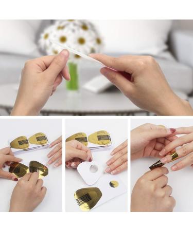 100 Nail Art Forms Sticker | Self-Adhesive Tips for Acrylic UV Gel Extensions | Horseshoe Shape - Buy Online on GoSupps.com