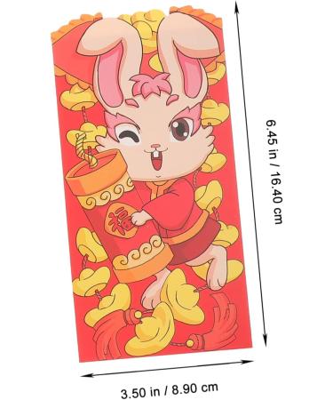 ABOOFAN 60 Pcs 2023 Red Envelope Lunar Rabbit Year Decor Red Money Packets Hongbao Envelopes Red Gifts Money Packet Kids Wallets 2023 Year Red Packet Child Paper Gift Bag New Year As Shown 4x2pcs 16.4X8.9CMx2pcs - Buy Online on GoSupps.com