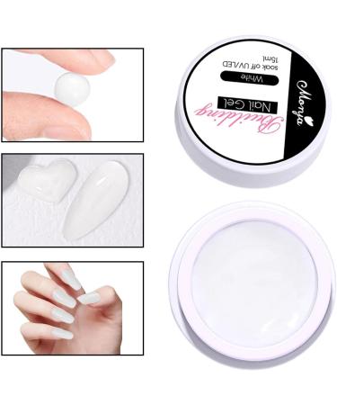 Solid Gel Nail Glue 15ml Nail Extension Solid Gel Nail Glue for Extension Extend Gel and 3D Sculpture Gel for Beginners Nails White - Buy Online on GoSupps.com