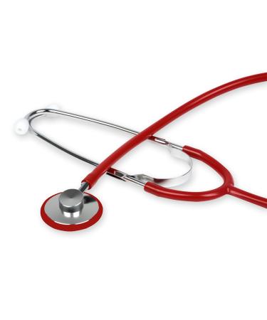 Gima - TRAD Single Head Stethoscope Adults Y Color Red Chestpiece 43.5 mm Latex Free Medical Device CE