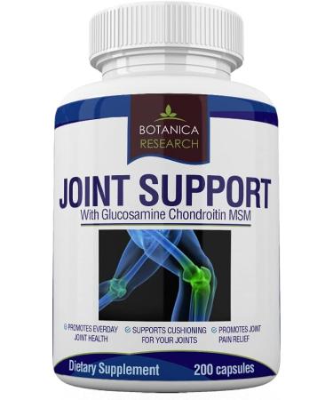 Joint Health Support Formula with Glucosamine Chondroitin MSM - Complex Relief Formula Supplement for Severe Stiffness and Aching Meniscus Pain 200 Capsule Pills For Women Men - Buy Online on GoSupps.com