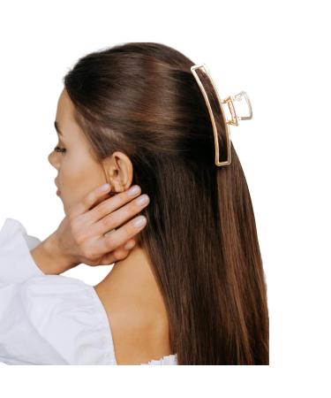 5 Pack Large Gold Cross Claw Hair Clips for Thick Hair - Non-Slip Metal Banana Hair Catch Barrette French Design - Women and Girls Hair Accessories - Buy Online on GoSupps.com