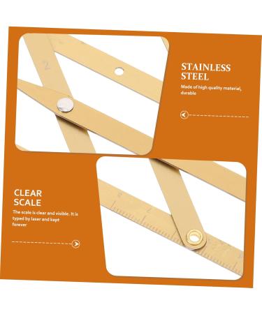 Mobestech 1pc Second Generation Scale Metal Dies Eyebrow Pencils Eyebrow Measurement Tool Eyebrow Line Make up 25x5x0.6cm Golden - Buy Online on GoSupps.com