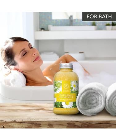 Bath Sea Salt Chamomile 21.16 Oz (600g) | Natural Chamomile Extract for Relaxing Bath Soak | Muscle Relaxation & Aromatherapy | Herb Bath Salt | Body Care Essential - Buy Online on GoSupps.com