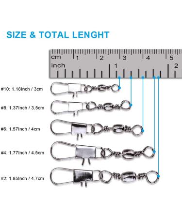 MOBOREST 200PCS Barrel Snap Swivel Fishing Accessories - Premium Gear with Ball Bearing Swivels and Quick Connect for Lures - Buy Online on GoSupps.com