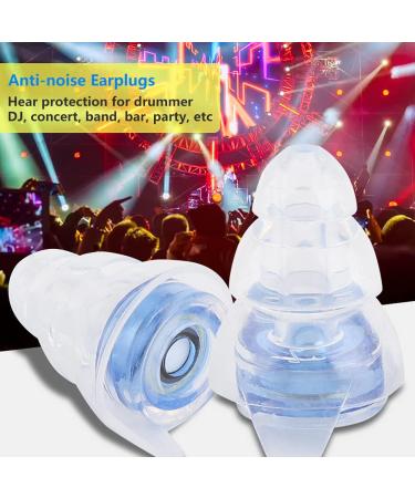 Transparent Noise Reduction Earplugs for Drummers DJs & Concerts - Blue Sound Protection - Buy Online on GoSupps.com
