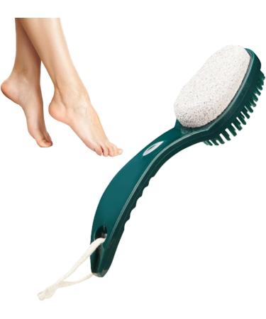 Dovxk Foot Brush and Pumice Stone Multifunctional Pumice Stone 2 in 1 Foot Care Tools Comfortable Foot Scrubber Anti-Slip Gentle Bathroom Accessories for Men and Women Green - Buy Online on GoSupps.com