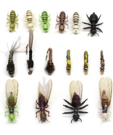 YZD Fly Fishing Flies Kit - Realistic Hand-Tied Trout Lures - 12/26/48 Pcs 6-Ant Nymph Assortment - Buy Online on GoSupps.com