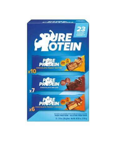 Pure Protein Bars Variety Pack 1.76 oz 23-count