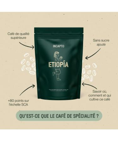 Incapto Specialty Coffee Beans | Origin Ethiopia | 100% Arabica | Specialty Coffee 86.5 SCA points | Artisanal Roasting | Domaine Limu Moplaco | 1kg Pack - Buy Online on GoSupps.com