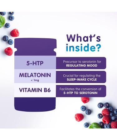 Alexsyn Livello Sleep Wild Berry Gummies - 30 Servings Natural Sleep Support with 5-HTP Melatonin and Vitamin B6 for Peaceful Night Vegan & Gluten-Free - Buy Online on GoSupps.com