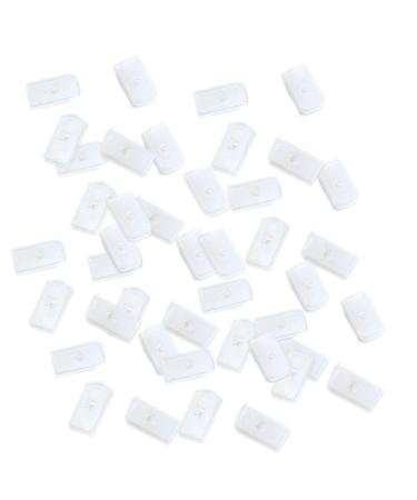 50pcs Transparent Silicone End Caps for Rigilene Polyester Boning (6MM)