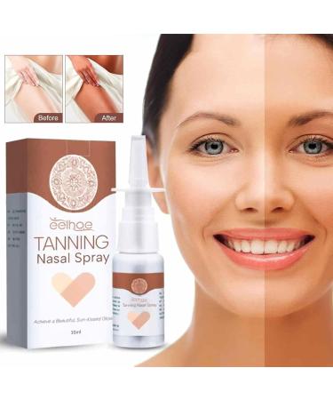 Tanning Accelerator Sunless Tanning Spray 30ml Quick and Easy Self Tanner with Nasal Delivery Sunless Tanning Mist for Face and Body Tanning Cosmetic for Natural Glow - Buy Online on GoSupps.com