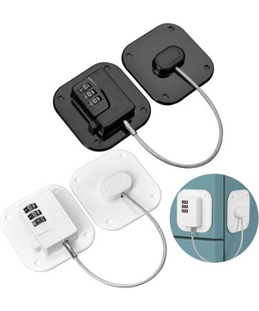 Child Safety Fridge Lock Set- Key Coded Refrigerator & Cupboard Security Locks | 3M Adhesive for Home, Hotel & Kitchen Use - Buy Online on GoSupps.com