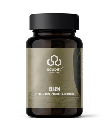 Edubily Nutrition iron with lactoferrin.Iron tablets highly dose with lactoferrin & vitamin C from acerola extract.90 easy to swallow capsules in the brown las. - Buy Online on GoSupps.com
