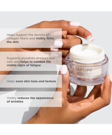 Glytone Age-Defying Peptide+ Overnight Restorative Cream - Paraben-Free Fragrance-Free Dermatologist-Tested - 1.7 fl. oz. for Youthful Skin - Buy Online on GoSupps.com