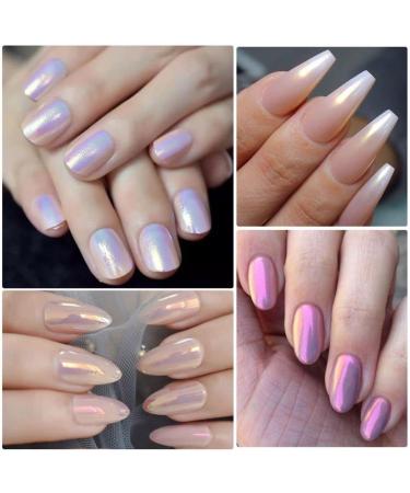 Chrome Nail Powder 6 Grids Aurora Shell Mirror Effect DIY Nail Art Decoration Pigment - Nail Powder A - Buy Online on GoSupps.com