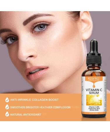 Vitamin C Serum for Face - Anti-Aging & Hydrating with Hyaluronic Acid | All Skin Types | 1 Fl Oz - Buy Online on GoSupps.com