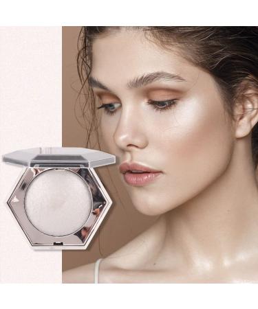 Pearl White Shimmer Glitter Highlighter Makeup Contour Powder - Face Illuminator with Glitter Sparkles - Shiny Silver - Buy Online on GoSupps.com