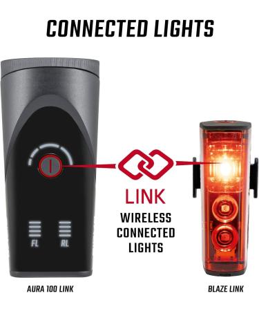 Sigma Sport Aura 100 / Blaze Link Set - Cordless StVZO Approved Front & Back Bicycle Lights for Safe Night Riding - Buy Online on GoSupps.com