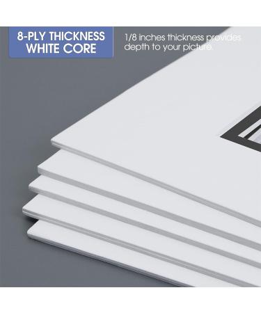 Golden State Art 11x14 Double Mats for 8x10 Photos Frames - White Over Black, Acid-Free (5 Pack) - Buy Online on GoSupps.com